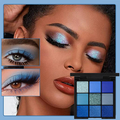 9-Grid Eyeshadow Palette – Glitter, Pearlescent, Matte, Shimmer Long-Lasting Eye Makeup for Women