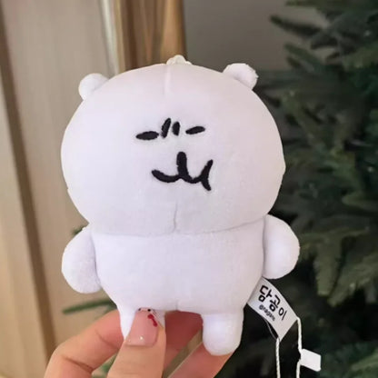 Cute Polar Bear Plush Keychain - Kawaii Valentine Rose Bag Pendant Birthday Gift