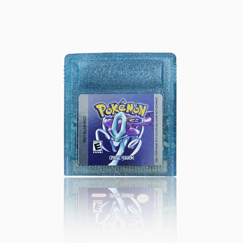 Pokémon GBC 16-Bit Game Cartridges – Red, Blue, Crystal, Gold, Silver, Green & Yellow for Game Boy Color