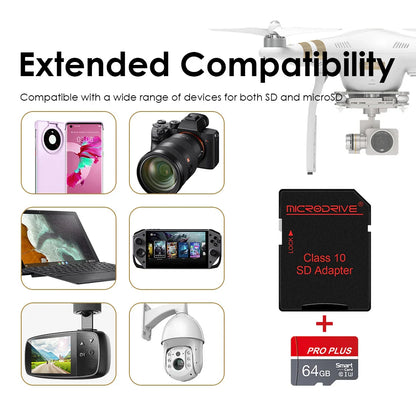 Original High-Speed Memory Card – 4GB to 256GB SD/TF Flash Card for Smartphone & Surveillance Camera