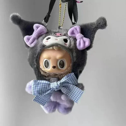 Sanrio Plush Doll Clothes — Kawaii Hello Kitty, Kuromi, Melody & Cinnamoroll Outfit for Labubu Plush Gift