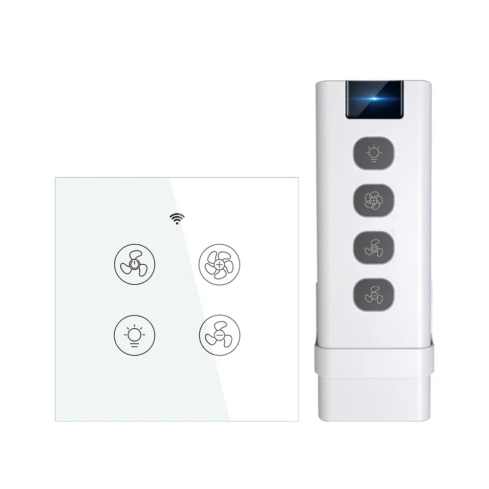 WiFi RF Smart Ceiling Fan Light – 2/3 Way Control, Speed Control, Smart Life/Tuya App, Alexa & Google Home Compatible