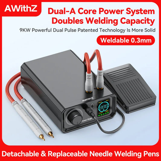 Awithz 9000W Portable Spot Welder – High-Power Pedal Welding Machine 1330A Adjustable for DIY 18650 Batteries