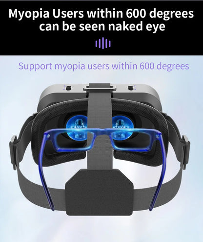 Shinecon 3D VR Headset – Virtual Reality Glasses with Helmet Lenses for Smartphones