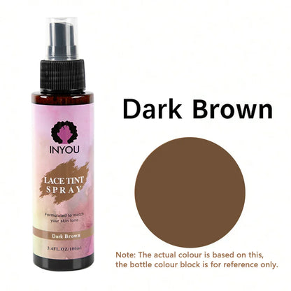 Waterproof Lace Tint Spray for Wigs – Melting Mousse Concealer for Lace Closure, Front Wigs, Toupees & Edge Control