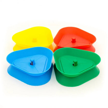 4PCS Triangle Playing Card Holders - Hands-Free Poker Card Stands for Children, Seniors, and Board Games