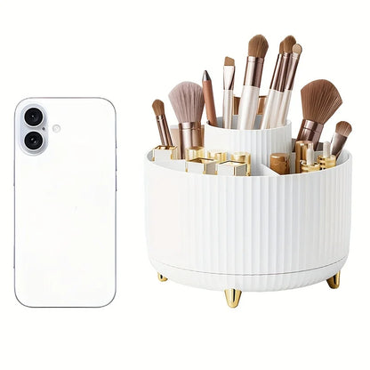 360° Rotating Pen Holder - 5 Slot Desktop Organizer for Office, School & Workspace Supplies