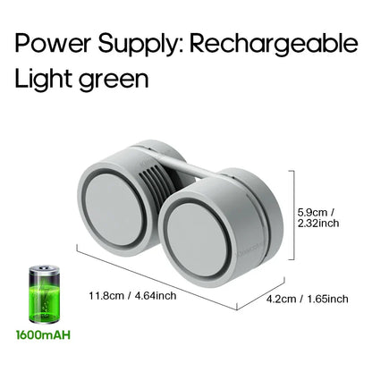 New Portable Neck Fan | Foldable Mini USB Rechargeable 1600mAh Silent Cooling Fan for Sports & Personal Use