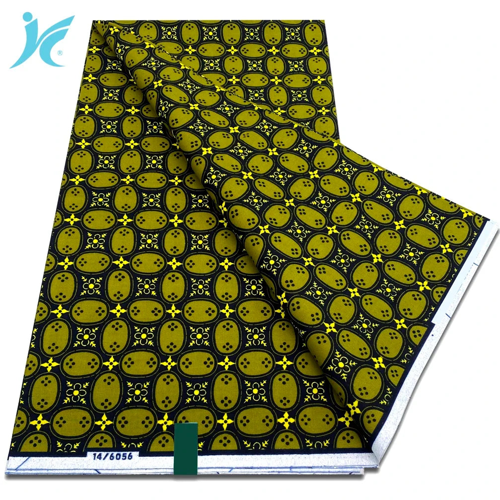 Classic African Wax Fabric - 100% Cotton Soft Ankara Pagne for Women's Dresses