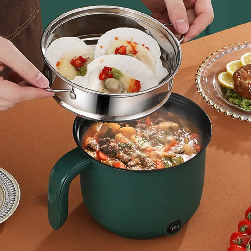 1.5L Mini Home Cooking Pot – Multifunctional Rice Cooker & Non-Stick Electric Stockpot with Safe Materials