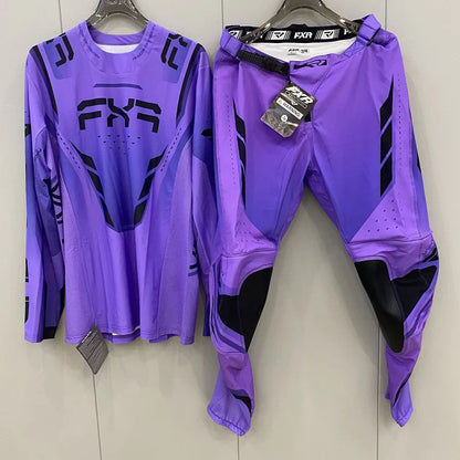 NEW FXR Off-Road Motorcycle Clothing Set – MX Jersey & Pants Combo for Dirt Bike Racing & Motocross