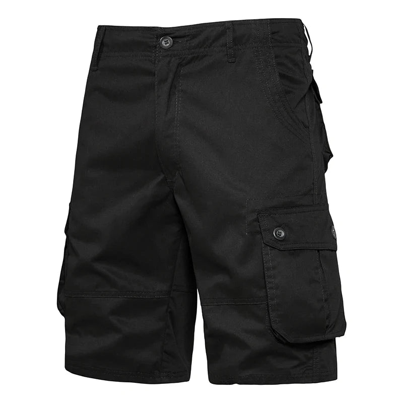 Men's Loose Multi-Pocket Cotton Shorts - Large Size Comfortable Summer Outdoor Casual & Beach Pants