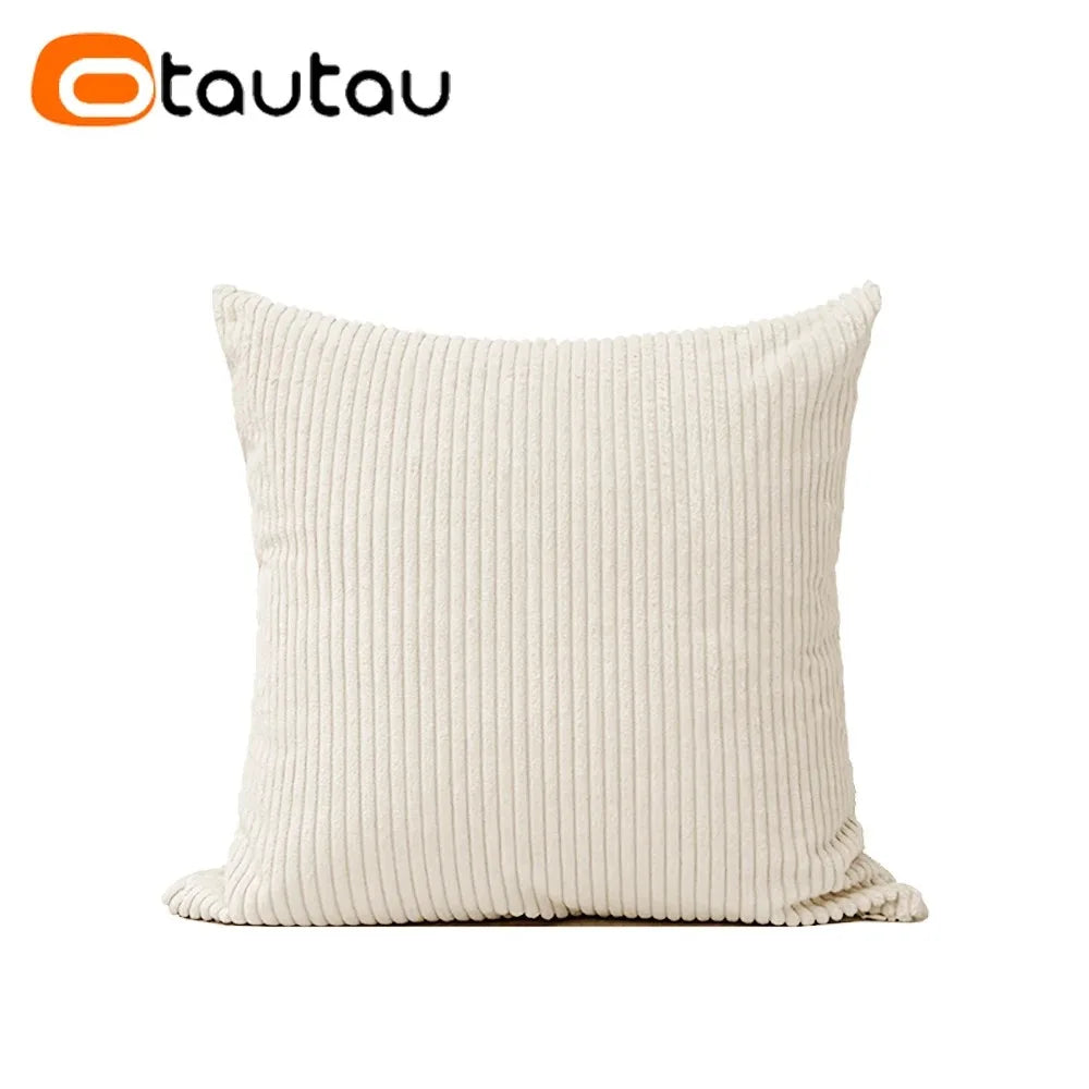 Cotton Corduroy Cushion Cover - Soft Throw Pillowcase Without Insert for Sofa Home Decor