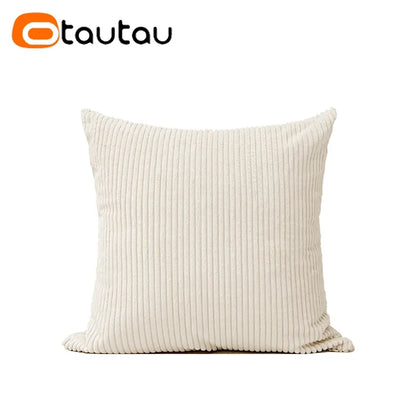 Cotton Corduroy Cushion Cover - Soft Throw Pillowcase Without Insert for Sofa Home Decor