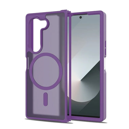 Z Fold7 Luxury Wireless Charging Case - Candy Color Translucent Magnetic Shockproof Cover for Samsung Galaxy Z Fold 7 & Fold 6