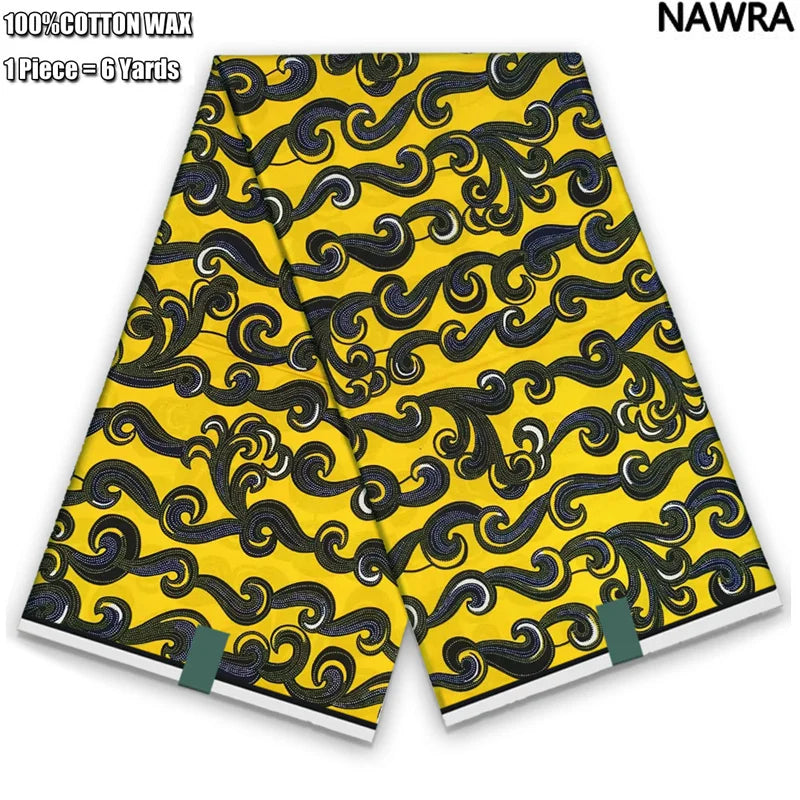 2026 African Real Wax Print Fabric - 100% Cotton Ghana Style Soft Ankara Pagne