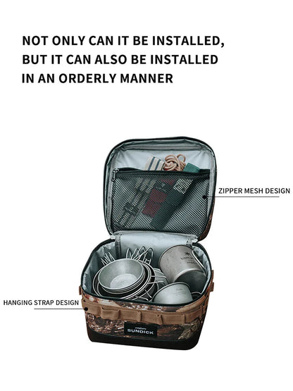 Camping Insulated Bowl & Cup Storage Bag – Outdoor Portable Lunch Bag, Available in Black, Brown, Army Green, and Camo