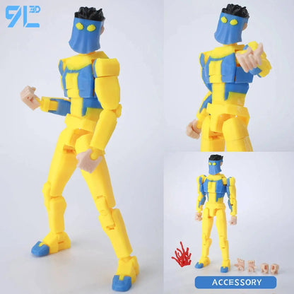 3D Printed Invincible 2.0 Superheroes Action Figures – Multi-Jointed Anime Toy Model Ornaments Gifts