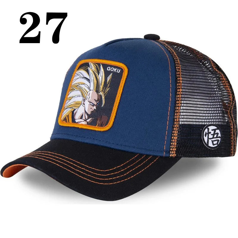 Dragon Ball Anime Baseball Cap - Goku Vegeta Buu Mesh Hip Hop Hat for Summer Casual Wear