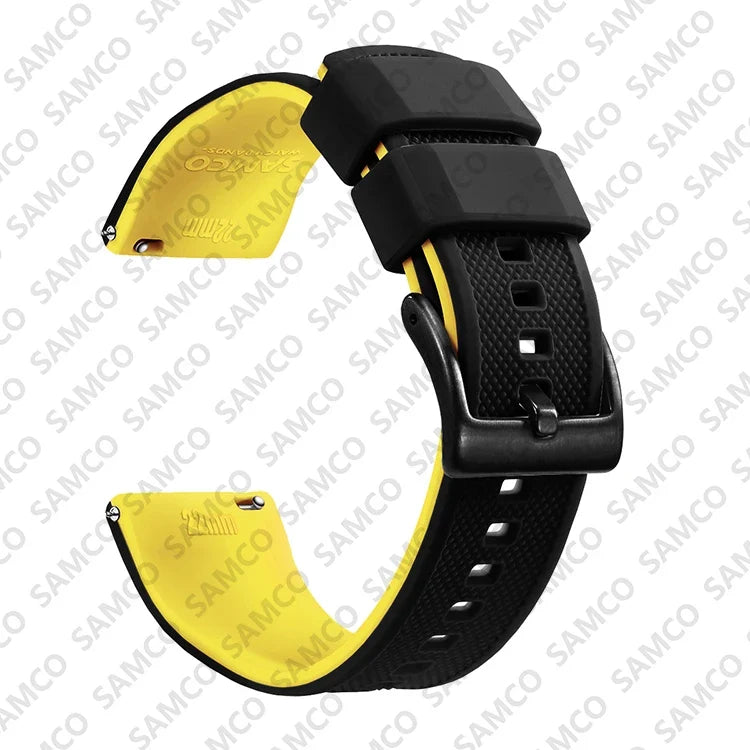 Premium Silicone Watch Band - Quick Release Rubber Replacement Strap for 18mm 20mm 22mm Watches