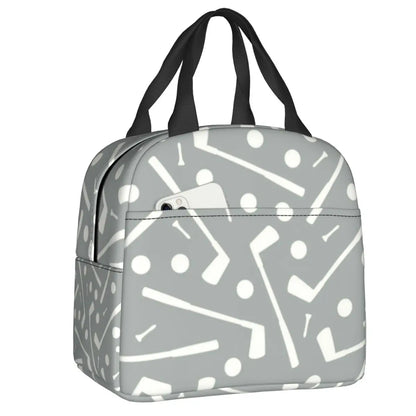 Golf & Beer Insulated Lunch Bag - Reusable Thermal Cooler for Work, School & Sports