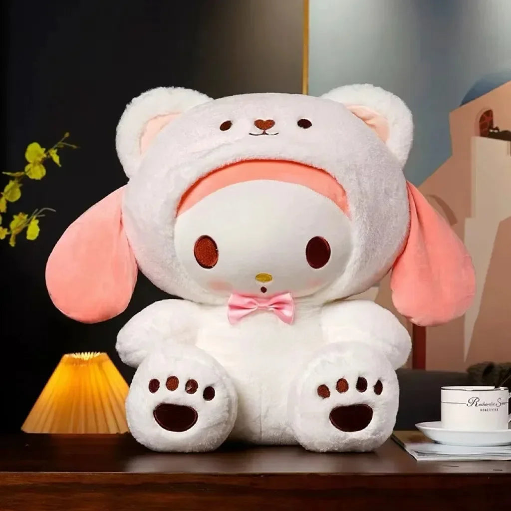 Sanrio Kuromi Plush Toy – 30cm Cinnamoroll & Melody Stuffed Doll, Soft & Comfortable, Valentine's Day & Birthday Gift