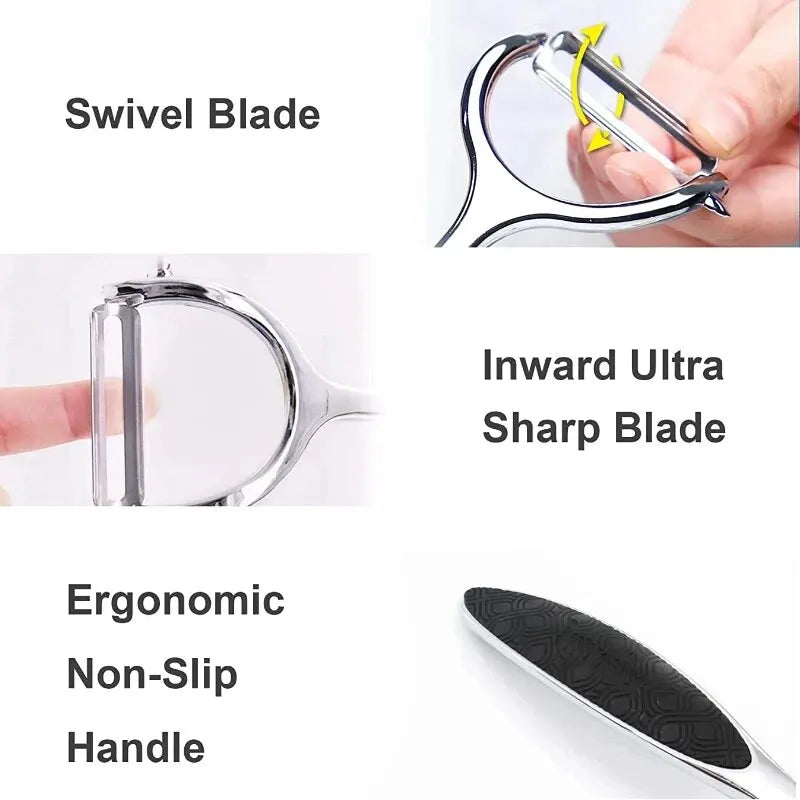 Stainless Steel Vegetable Peeler - Multi-Function Potato, Carrot & Fruit Peeler Kitchen Tool