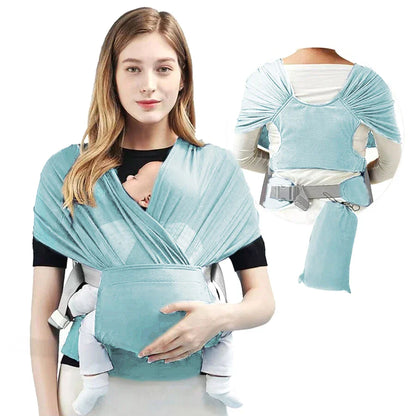 Adjustable Newborn Baby Sling - Soft Breathable Air Mesh Wrap Carrier with Hip Seat Support