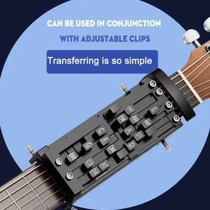 Beginner Guitar Chord Trainer - Portable Chord Learning Tool and Scale Practice Assistant for Guitar Players