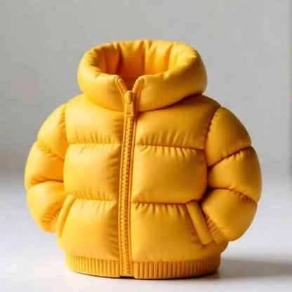 3D Puffer Jacket Pen Holder - Cute Creative Desk Organizer, Stand-Up Pen Pouch for Office & Home