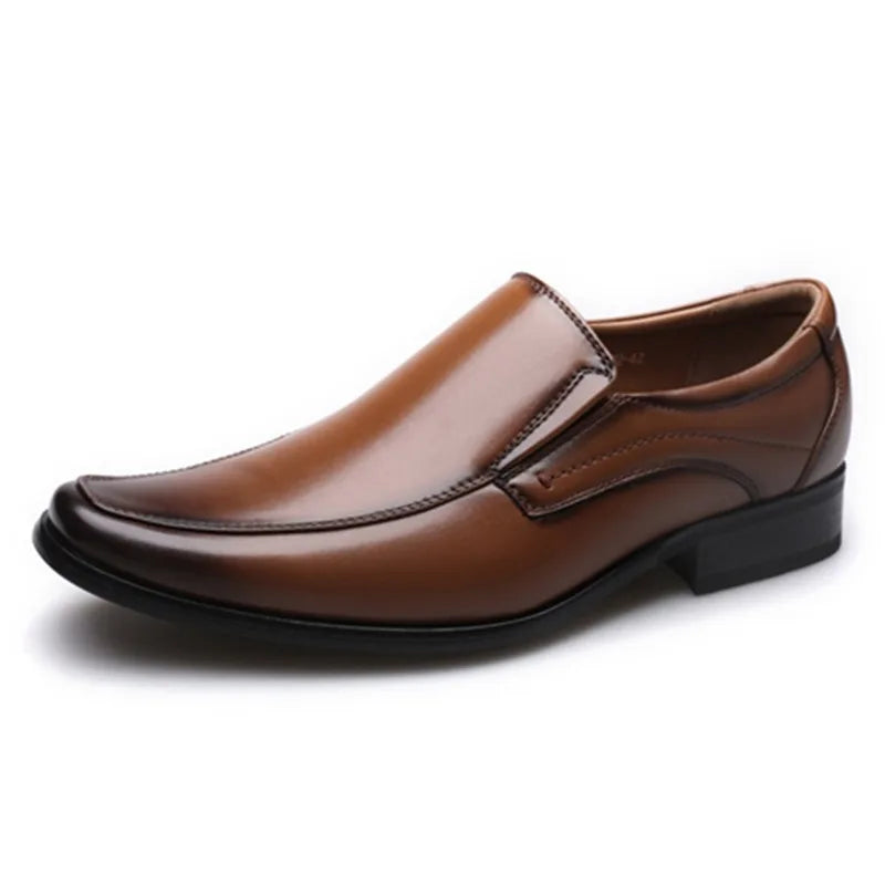 Men’s Classic Slip-On Oxford Dress Shoes - Elegant Business, Office & Formal Wedding Shoes for Men