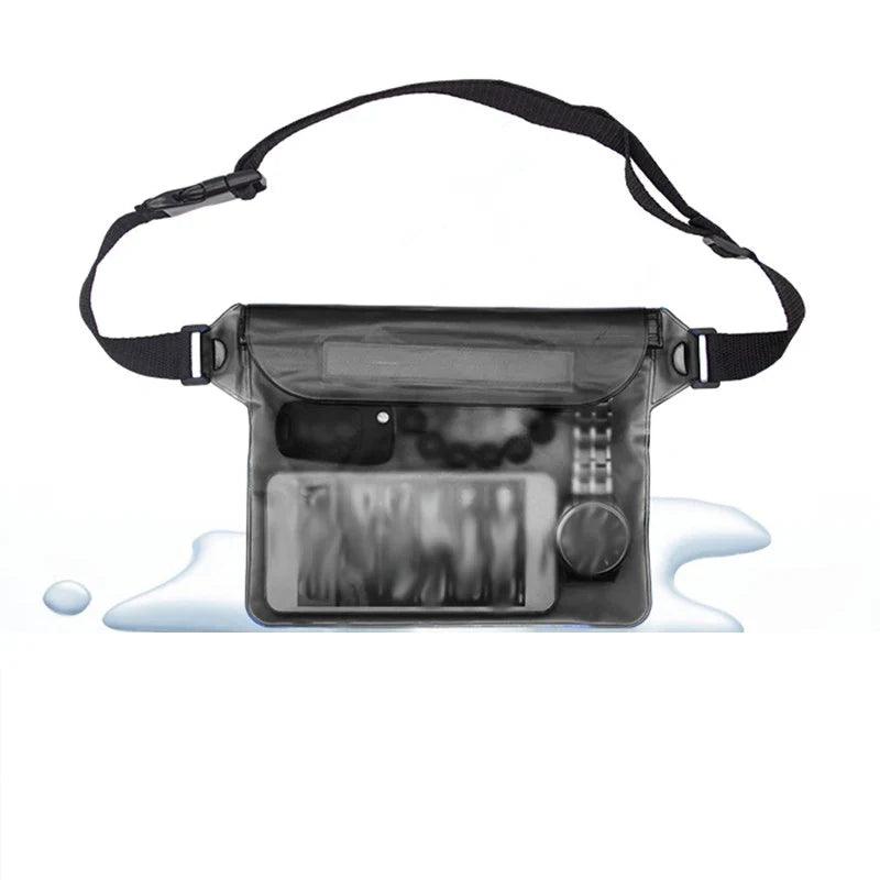 Waterproof Swimming Waist Bag - Sealed Dry Phone Case for Diving, Skiing, Boating, Beach & Water Sports