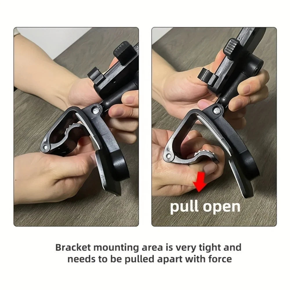 Universal Car Phone Holder - 360° Rotatable Dashboard GPS Mount with Adjustable Clip