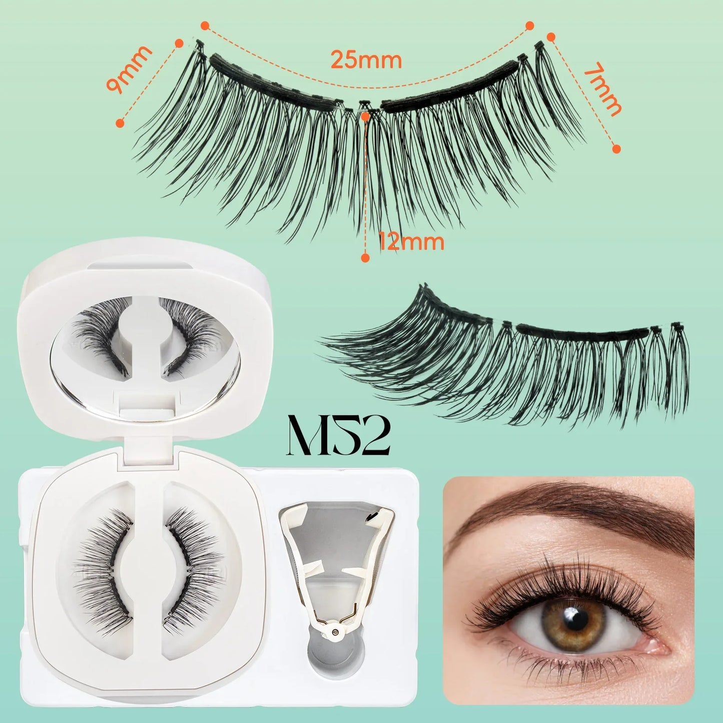VYRILA Soft Magnetic Eyelashes – No Glue 3D Reusable Lashes for Natural Look & Easy Eye Makeup Application