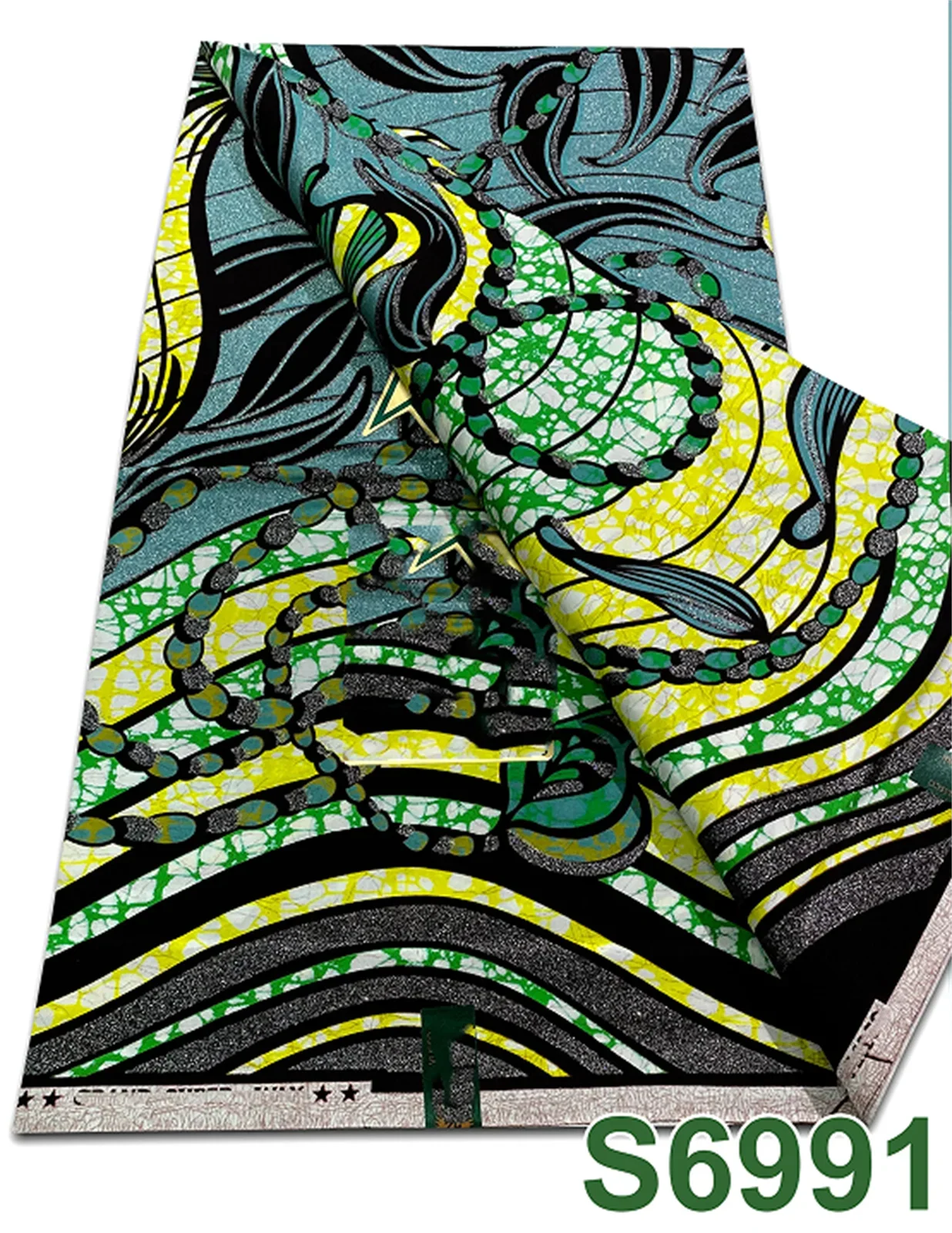 Original African Wax Print Fabric - 6 Yards 100% Cotton Nigerian Ankara Sewing Material