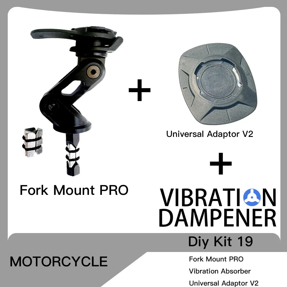 Motorcycle Fork Mount Phone Holder – PRO Adjustable Phone Mount for Bikes