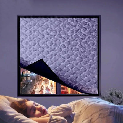 Winter Thermal Insulation Curtains - Windproof Blackout Window Cover for Bedroom Warmth, Noise Reduction & Privacy