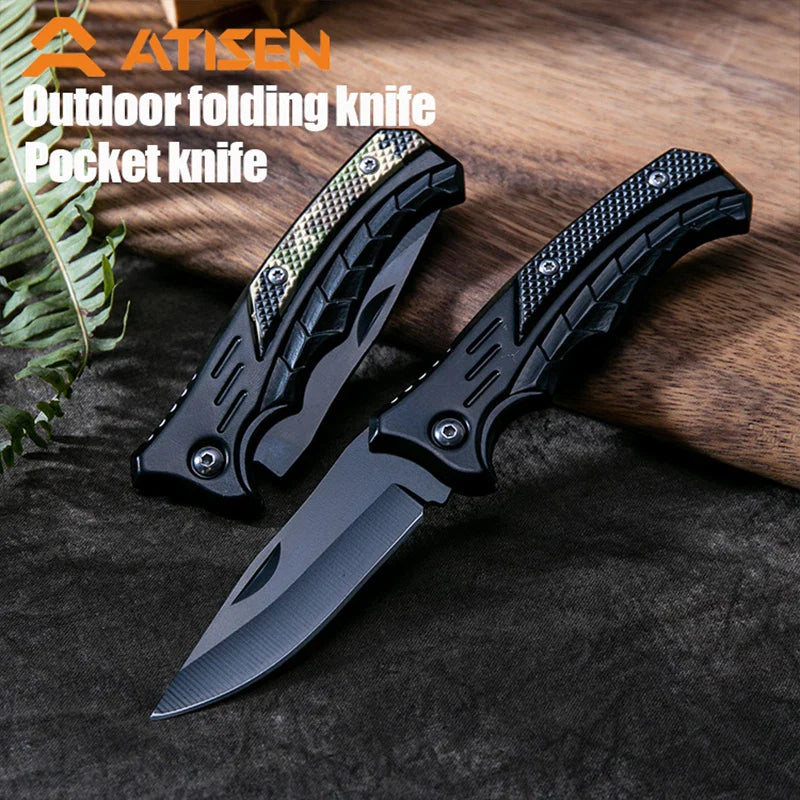 Stainless Steel Folding Fillet Knife with PP Handle – Portable Fishing & Camping Meat Cutter   2/2