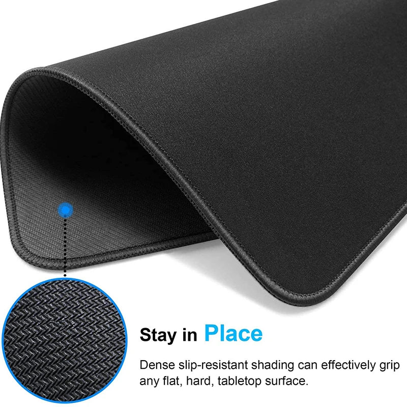 Black Cat Large Mouse Pad 90x40 — Kawaii Black & White Desk Mat for Computer & Office
