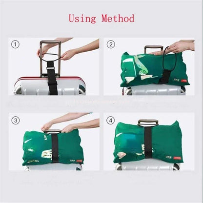 Adjustable Luggage Strap - Elastic Bungee Travel Security Belt for Carry-On Bags