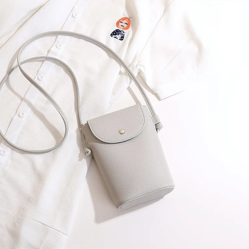 PU Leather Phone Crossbody Bag - Women’s Small Flap Shoulder Purse with Hasp Wallet for Daily Travel & Outdoor Use