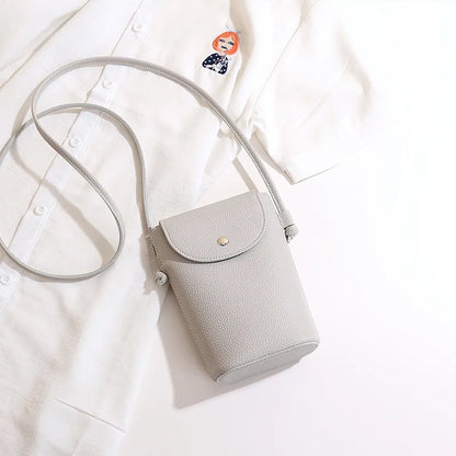 PU Leather Phone Crossbody Bag - Women’s Small Flap Shoulder Purse with Hasp Wallet for Daily Travel & Outdoor Use