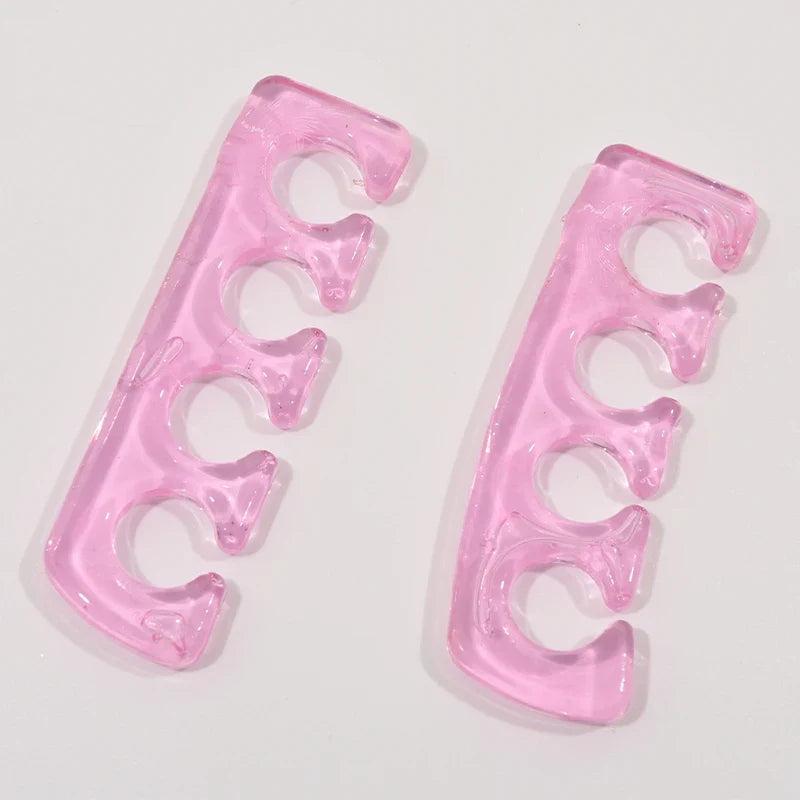 Soft Silicone Toe Separators - Flexible Finger Spacers for Pedicure, Nail Polish, Foot Care & Toe Alignment