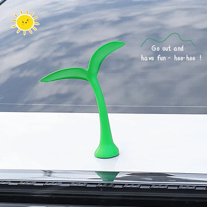 3D Car Roof Ornaments - Cute Bean Sprout Flower Bud Tentacle Exterior Decorative Stickers