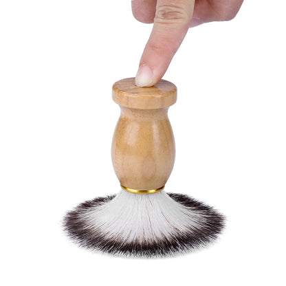Men's Shaving Brush and Bowl Set - 3-in-1 Shaving Kit with Wood Handle Brush - Stainless Steel Shaving Bowl & Brush Stand