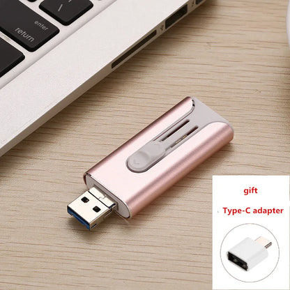 High-Speed USB Flash Drive – 512GB/256GB External Storage Pen Drive for iPhone, Android & PC, Portable Data Memory Stick for Photos, Videos & File Transfer
