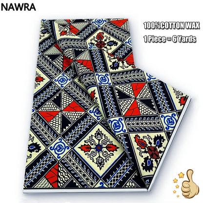 100% Cotton African Wax Print Fabric - High Quality Original Real Wax Ankara Batik Pagne Nigeria Style Sewing Fabric