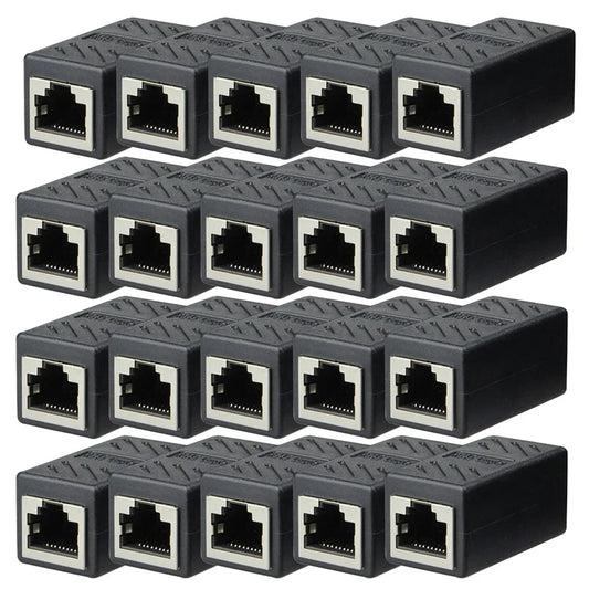5/10/20Pcs RJ45 Ethernet Coupler – Female to Female LAN Connector Adapter for Cat5e, Cat6, Cat7 Cable Extender