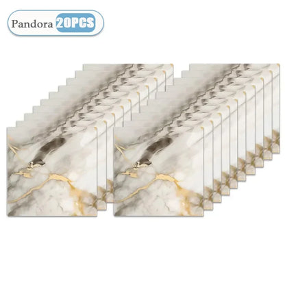 Self Adhesive Tile Wallpaper Stickers - 10/20/40PCS Waterproof 30x30cm Floor Decals for Kitchen, Bathroom & Home Decor