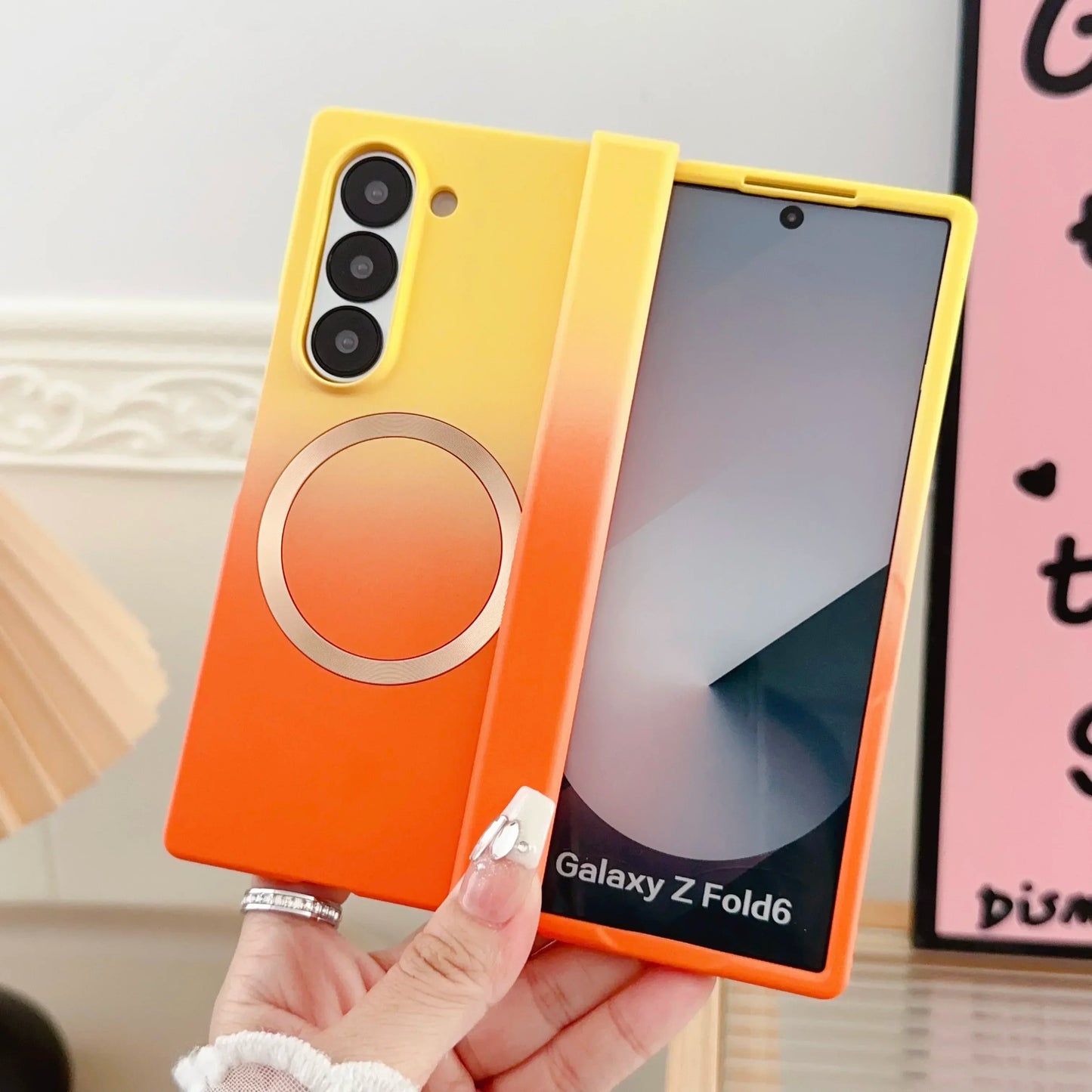 Magnetic Hinge Protection Case for Samsung Galaxy Z Fold 7/6/5/4/3 5G - Shockproof Foldable Phone Cover with Hinge Guard